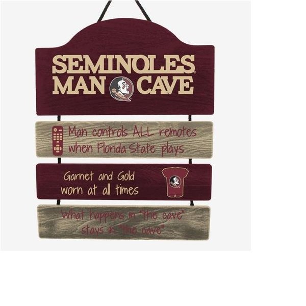 Forever Collectibles Forever Collectibles 9141896449 Florida State Seminoles Wood Man Cave Design Sign 9141896449